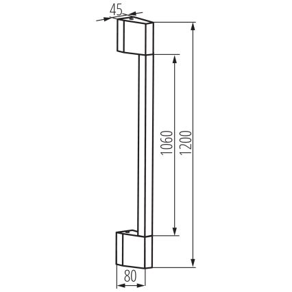 LED Kinkiet zewnętrzny YALTE LED/11W/230V 3000K IP54 czarny