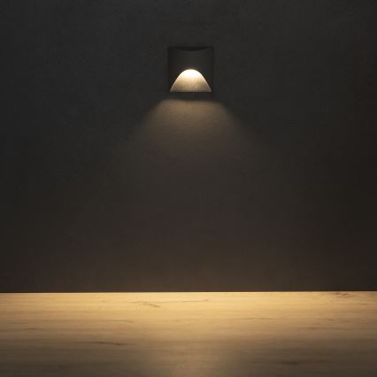 Oprawa schodowa LED EXIN LED/2,5W/230V 3000K IP65 antracytowa kwadratowa