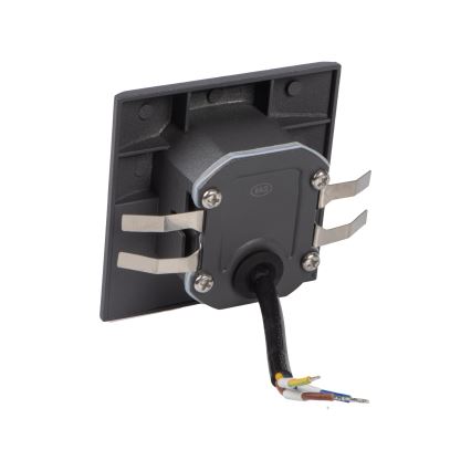 Oprawa schodowa LED z czujnikiem ruchu i zmierzchu EXIN LED/2,5W/230V 3000K IP65 antracytowy, kwadratowy