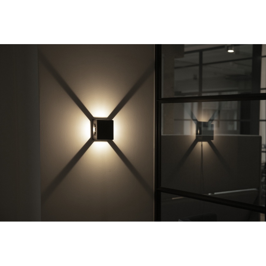 Zewnętrzna oprawa ścienna REFAZI LED/6W/230V IP54 antracyt