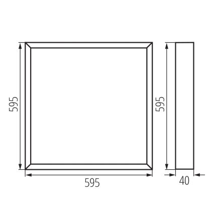 Natynkowy panel LED BLINGO UAIO LED/40W/230V 3000/4000/6500K 60x60 cm CRI 90 UGR19