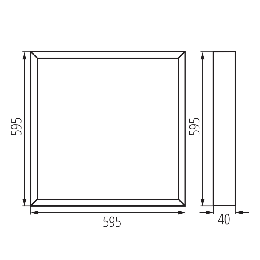 Natynkowy panel LED BLINGO UAIO LED/40W/230V 3000/4000/6500K 60x60 cm CRI 90 UGR19