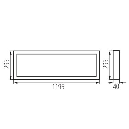 Panel natynkowy LED BLINGO AIO LED/40W/230V 3000/4000/6500K 120x30 cm CRI 90