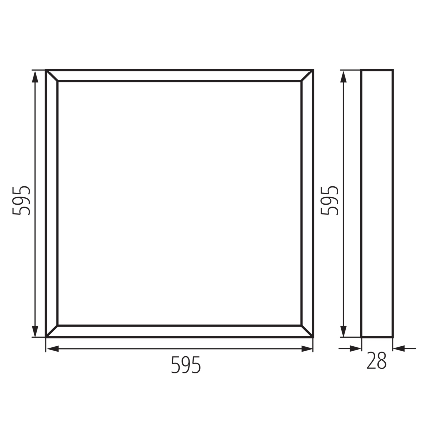 Panel LED do sufitów podwieszanych BLINGO UAIO LED/38W/230V 3000/4000/6500K 60x60 cm CRI 90 UGR19