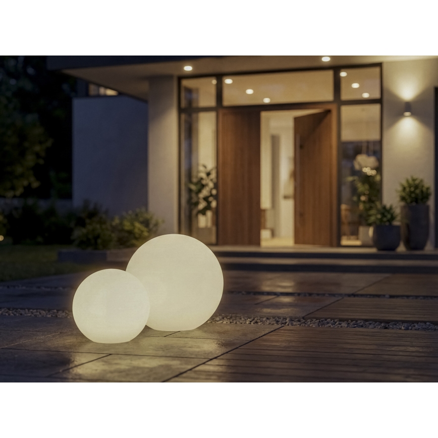 Lampa zewnętrzna STONO 1xE27/15W/230V śr. 20 cm IP65 biała