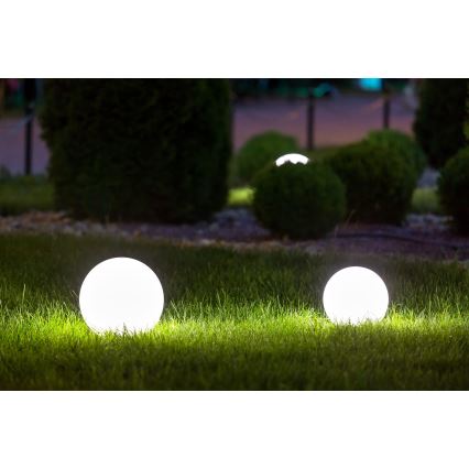 Lampa zewnętrzna STONO 1xE27/15W/230V śr. 20 cm IP65 biała
