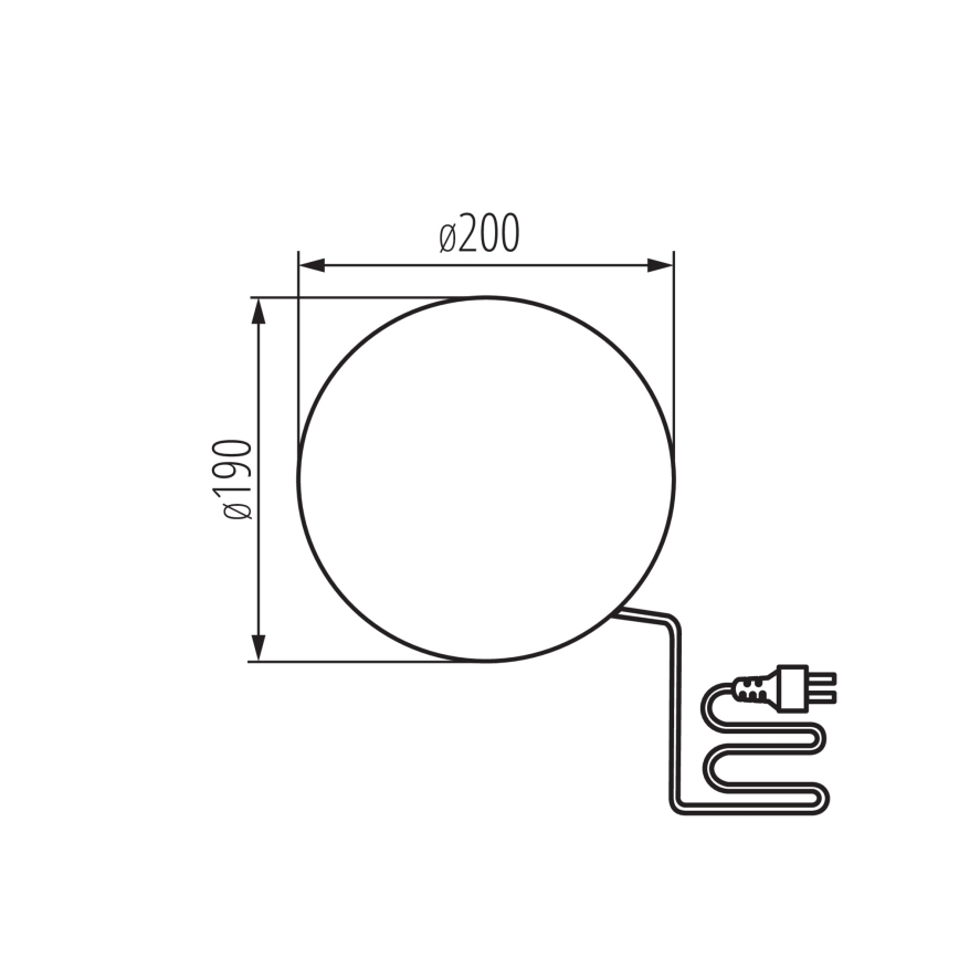 Lampa zewnętrzna STONO 1xE27/15W/230V śr. 20 cm IP65 biała
