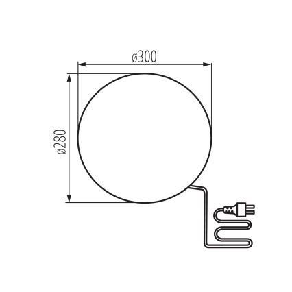 Lampa zewnętrzna STONO 1xE27/20W/230V śr. 30 cm IP65 biała