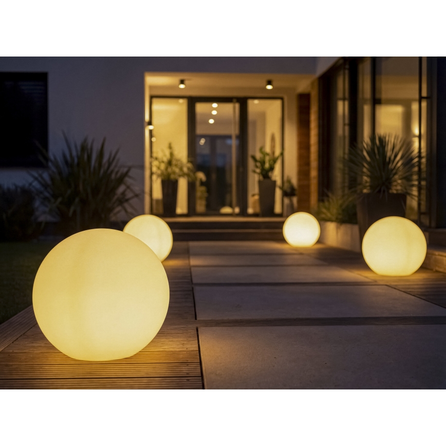 Lampa zewnętrzna STONO 1xE27/20W/230V, średnica 40 cm, IP65, biała