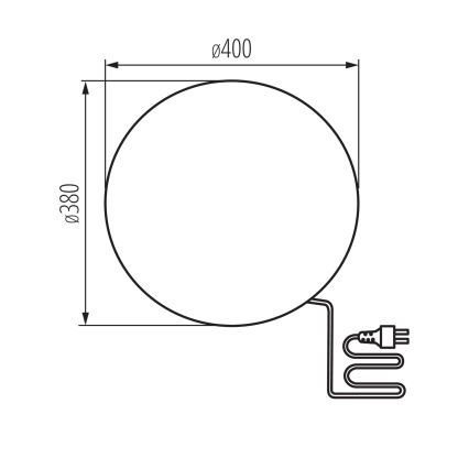 Lampa zewnętrzna STONO 1xE27/20W/230V, średnica 40 cm, IP65, biała