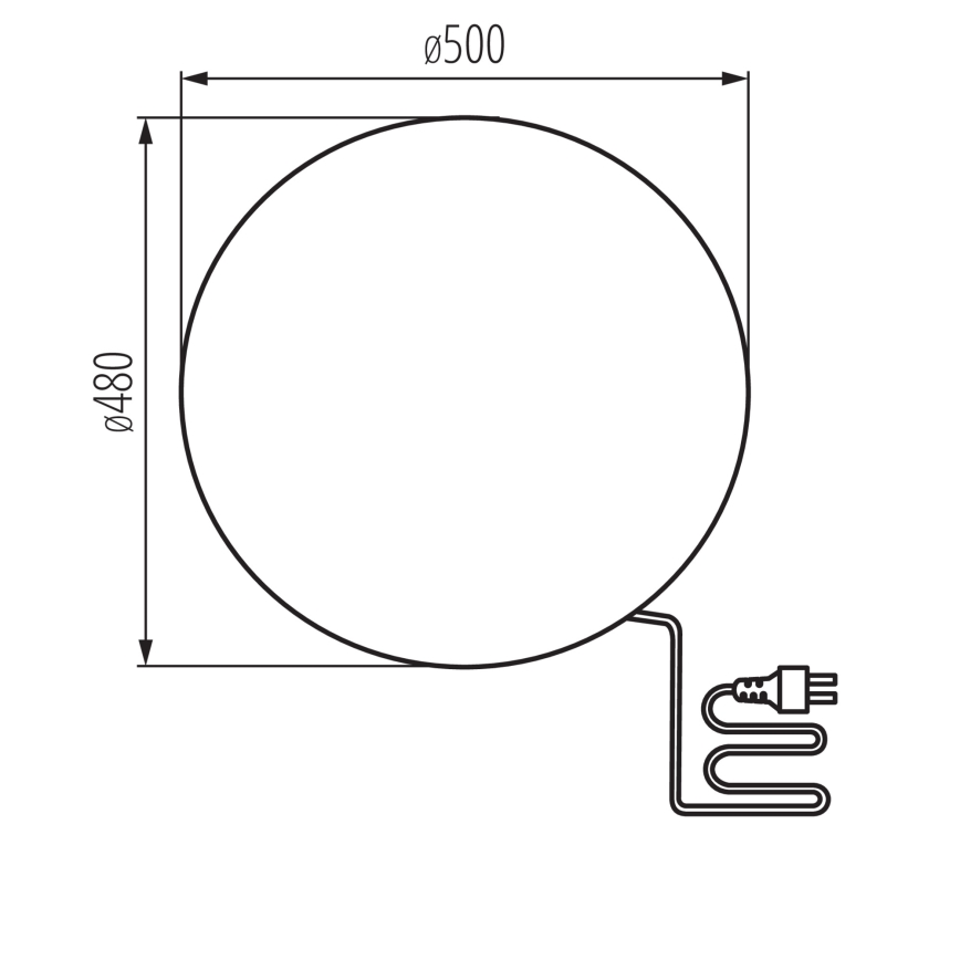 Lampa zewnętrzna STONO 1xE27/20W/230V średnica 50 cm IP65 biała