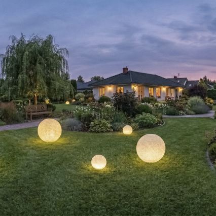 Lampa zewnętrzna STONO 1xE27/15W/230V śr. 20 cm IP65 beżowa