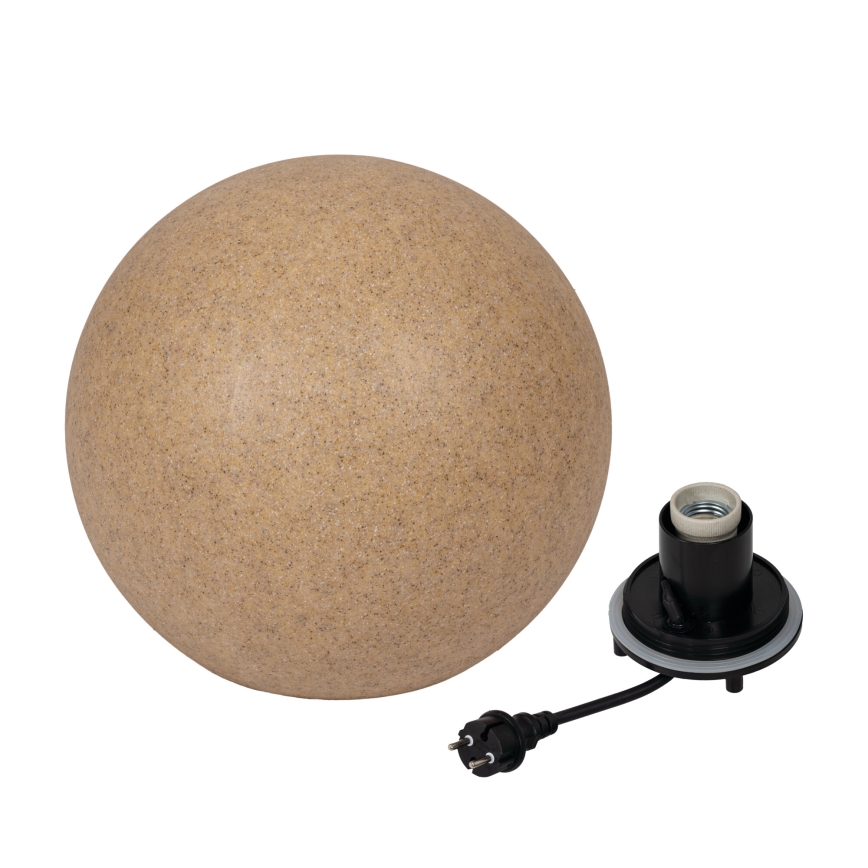 Lampa zewnętrzna STONO 1xE27/20W/230V śr. 50 cm IP65 beżowa