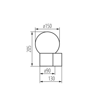 Zewnętrzny kinkiet STONO 1xE27/15W/230V IP65 antracyt