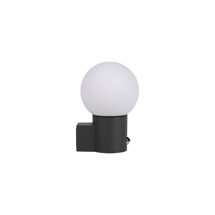 Zewnętrzny kinkiet z czujnikiem ruchu i zmierzchu STONO 1xE27/15W/230V IP65 antracyt