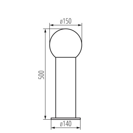 Lampa zewnętrzna STONO 1xE27/15W/230V 50 cm IP65 antracyt