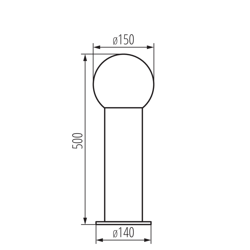 Lampa zewnętrzna STONO 1xE27/15W/230V 50 cm IP65 antracyt