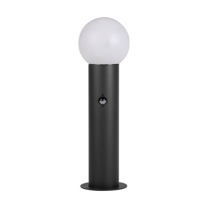 Lampa zewnętrzna STONO z czujnikiem ruchu i zmierzchu 1xE27/15W/230V 50 cm IP65 antracyt