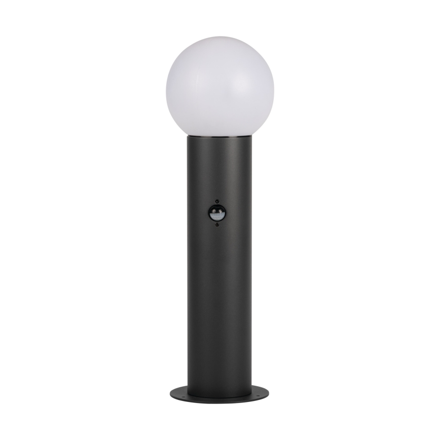 Lampa zewnętrzna STONO z czujnikiem ruchu i zmierzchu 1xE27/15W/230V 50 cm IP65 antracyt
