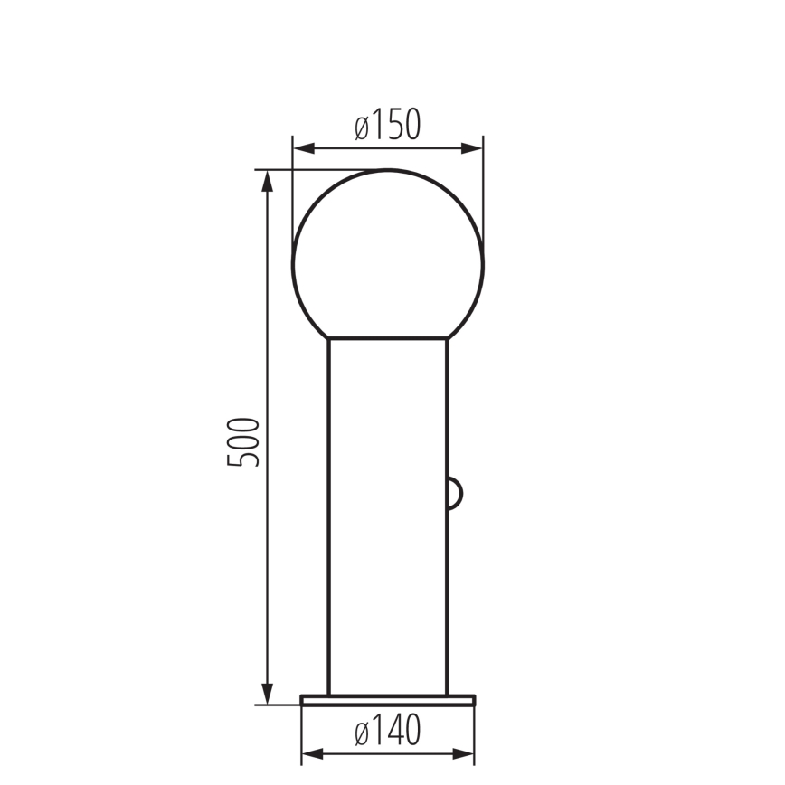 Lampa zewnętrzna STONO z czujnikiem ruchu i zmierzchu 1xE27/15W/230V 50 cm IP65 antracyt