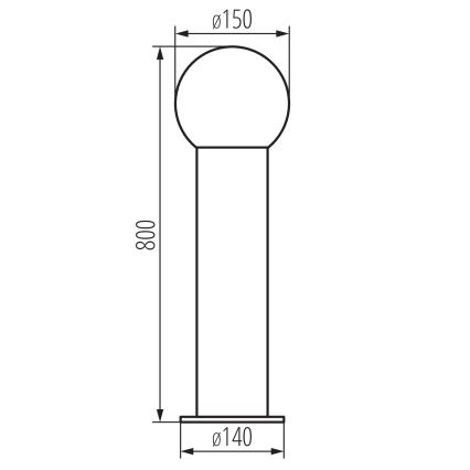 Lampa zewnętrzna STONO 1xE27/15W/230V 80 cm IP65 antracyt