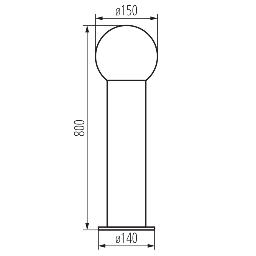 Lampa zewnętrzna STONO 1xE27/15W/230V 80 cm IP65 antracyt