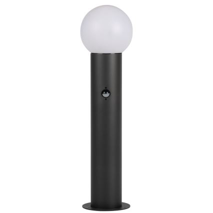 Lampa zewnętrzna STONO z czujnikiem ruchu i zmierzchu 1xE27/15W/230V 80 cm IP65 antracyt