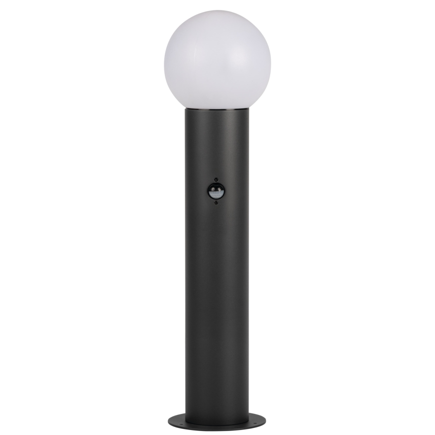 Lampa zewnętrzna STONO z czujnikiem ruchu i zmierzchu 1xE27/15W/230V 80 cm IP65 antracyt