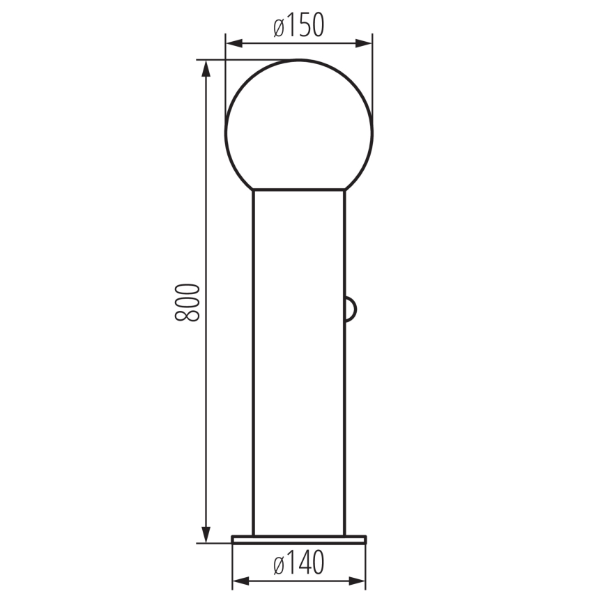 Lampa zewnętrzna STONO z czujnikiem ruchu i zmierzchu 1xE27/15W/230V 80 cm IP65 antracyt