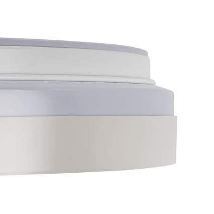 Ściemnialna lampa sufitowa LED LIXAN LED/47W/230V 3000-6500K śr. 38,6 cm biało-srebrna + pilot zdalnego sterowania