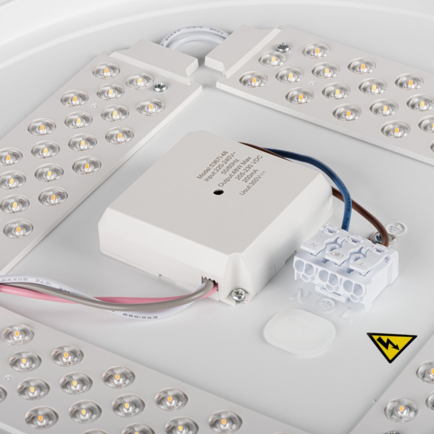 Ściemnialna oprawa sufitowa LED LIXAN LED/47W/230V 3000-6500K, śr. 38,6 cm, biały/czarny + pilot zdalnego sterowania