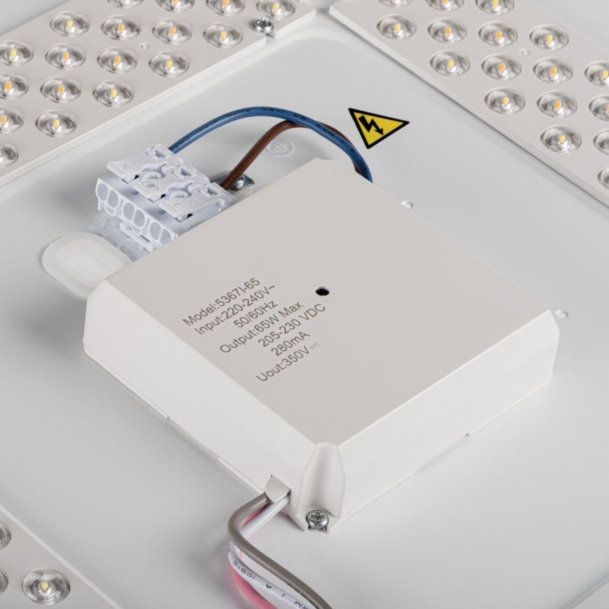 Ściemnialna oprawa sufitowa LED LIXAN LED/65W/230V 3000-6500K śr. 48,6 cm biały/czarny + pilot zdalnego sterowania