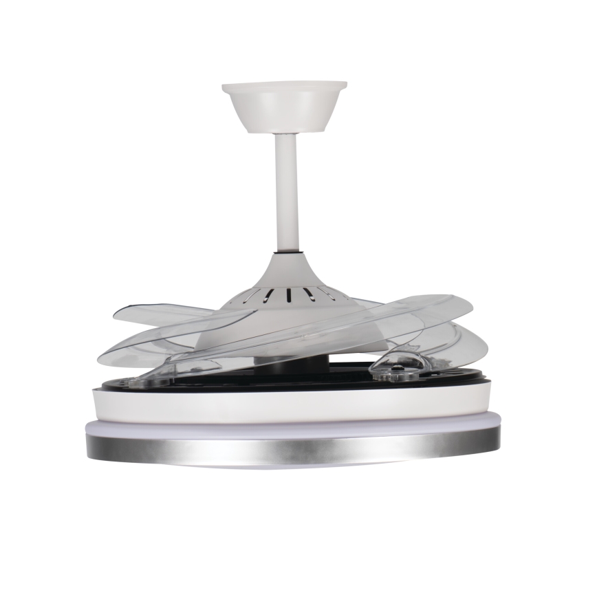 Ściemnialna lampa sufitowa LED z wentylatorem PLAVE LED/36W/230V 3000-6500K srebrna/biała + pilot zdalnego sterowania