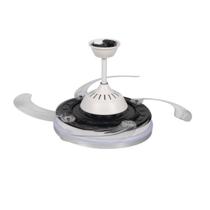 Ściemnialna lampa sufitowa LED z wentylatorem PLAVE LED/36W/230V 3000-6500K srebrna/biała + pilot zdalnego sterowania