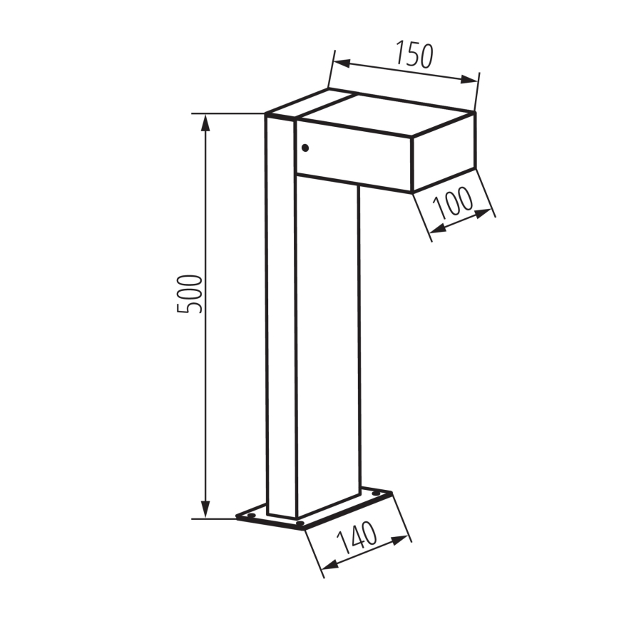 Zewnętrzna lampa LEGINO 1xGX53/11W/230V 50 cm IP65 antracyt