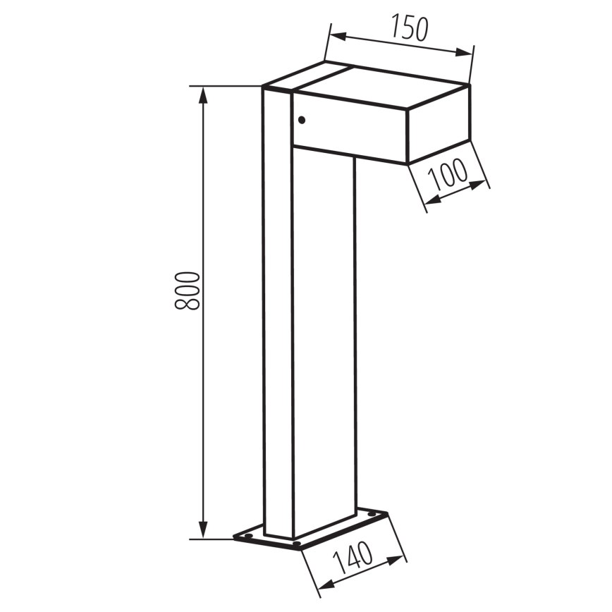 Lampa zewnętrzna LEGINO 1xGX53/11W/230V 80 cm IP65 antracyt