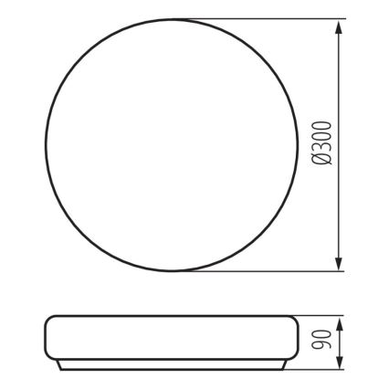 Plafon łazienkowy PERAZ 1xE27/60W/230V śr. 30 cm IP44