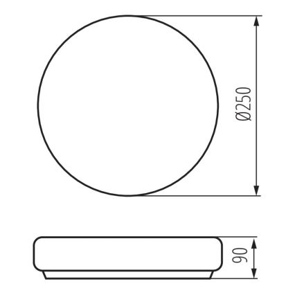 Plafon łazienkowy PERAZ 1xE27/15W/230V śr. 25 cm IP44