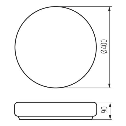 Plafon łazienkowy PERAZ 2xE27/15W/230V śr. 40 cm IP44