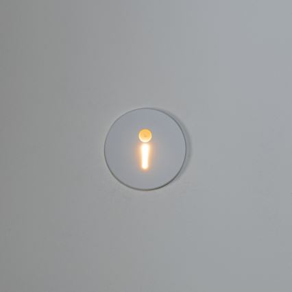 Oprawa schodowa LED z czujnikiem ruchu i zmierzchu MAGNIK LED/1,7W/230V 2700/3300/3900/4600/5700K biała okrągła