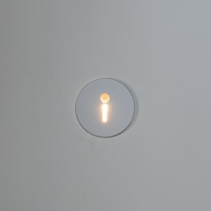 Oprawa schodowa LED z czujnikiem ruchu i zmierzchu MAGNIK LED/1,7W/230V 2700/3300/3900/4600/5700K biała okrągła