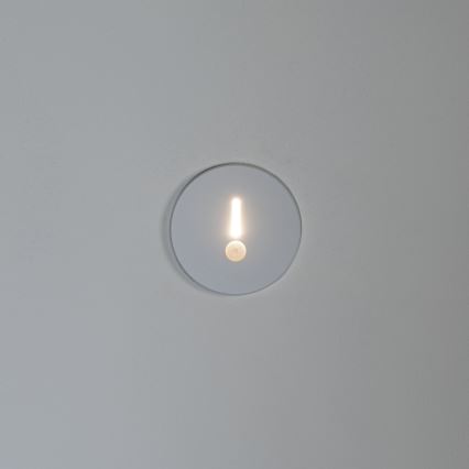 Oprawa schodowa LED z czujnikiem ruchu i zmierzchu MAGNIK LED/1,7W/230V 2700/3300/3900/4600/5700K biała okrągła