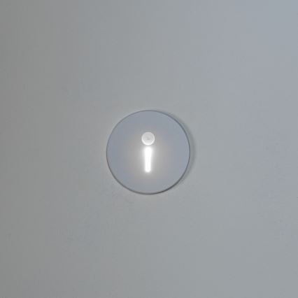 Oprawa schodowa LED z czujnikiem ruchu i zmierzchu MAGNIK LED/1,7W/230V 2700/3300/3900/4600/5700K biała okrągła