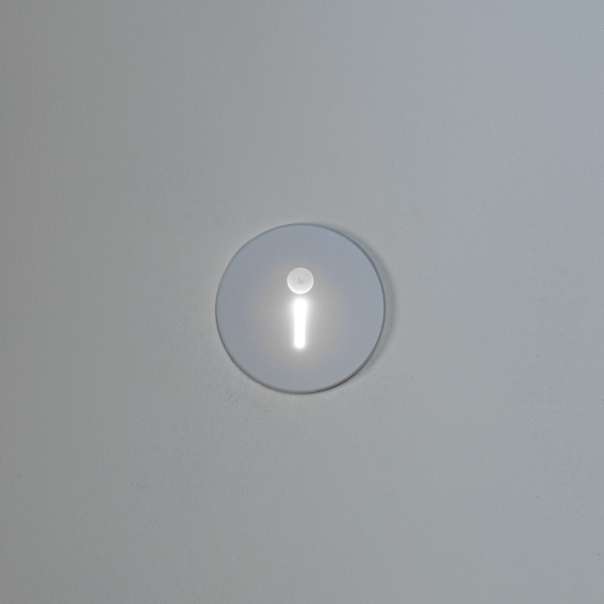 Oprawa schodowa LED z czujnikiem ruchu i zmierzchu MAGNIK LED/1,7W/230V 2700/3300/3900/4600/5700K biała okrągła