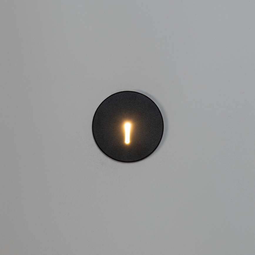 Oprawa schodowa MAGNIK LED/1,7W/230V 2700/3300/3900/4600/5700K czarna okrągła