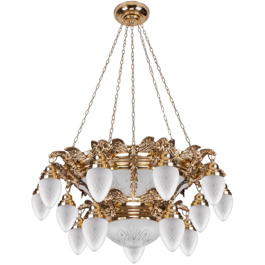 Kemar OW150 - Żyrandol OURO EAGLE 15xE27/60W/230V + 6xE27/100W/230V