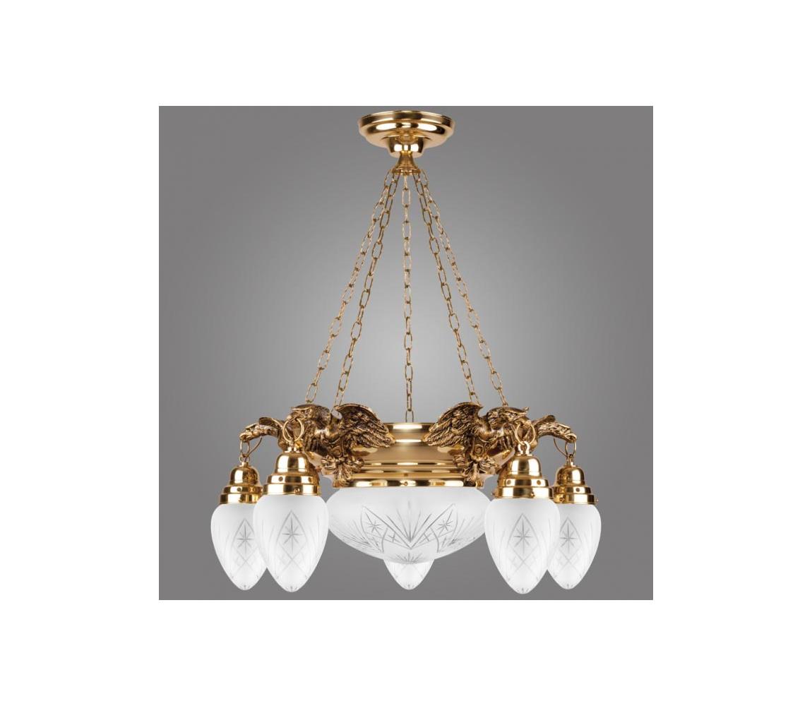 Kemar OW50 - Żyrandol OURO EAGLE 5xE27/60W + 1xE27/100W/230V