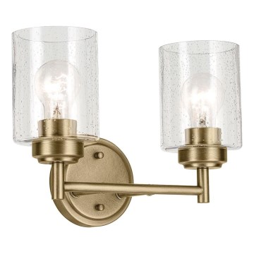 Kichler - Kinkiet WINSLOW 2xE27/60W/230V mosiądz