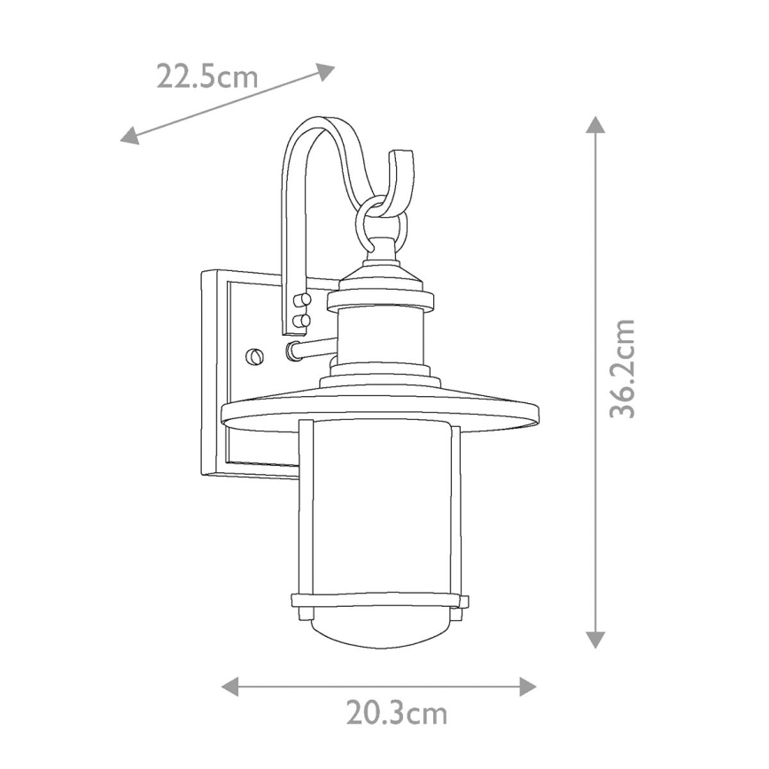 Kichler - Kinkiet zewnętrzny RIVERWOOD 1xE27/100W/230V IP44 antracyt
