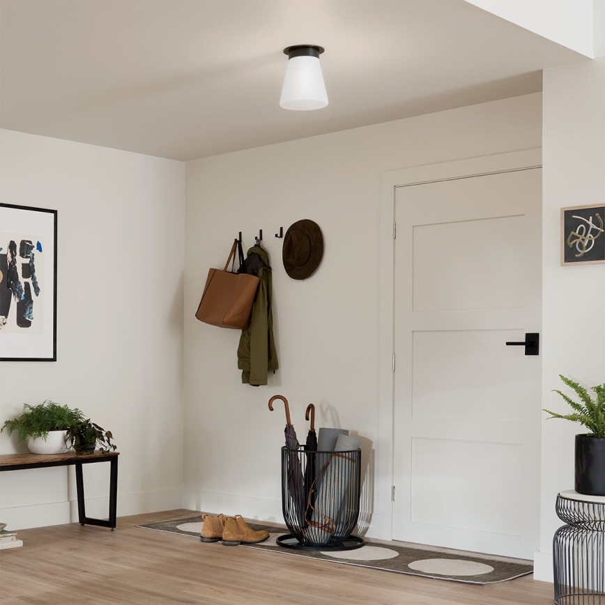 Kichler - Lampa sufitowa ALBERS 1xE27/40W/230V śr. 21,6 cm czarna